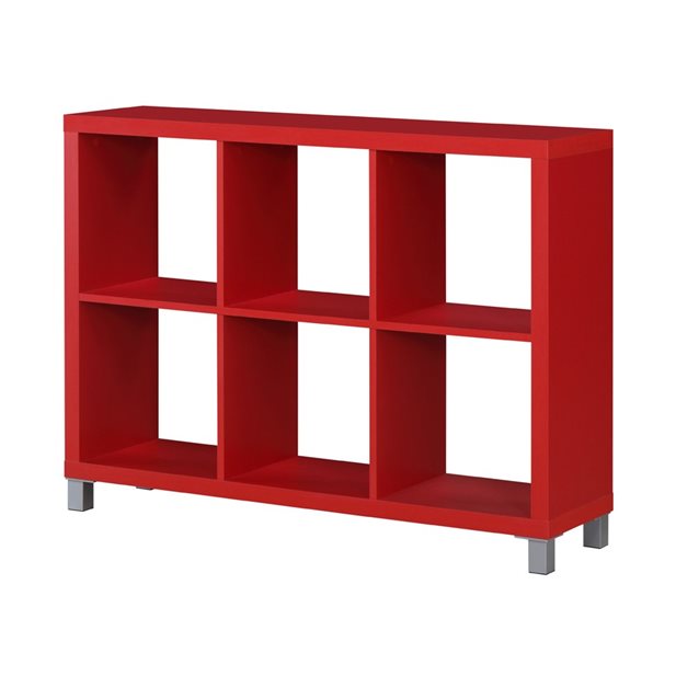 Ravenna Cube 3 x 2 Red Shelves Unit