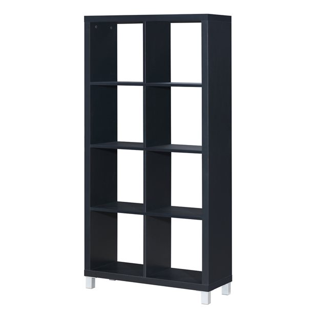 Ravenna Cube 2 x 4 Black Shelves Unit
