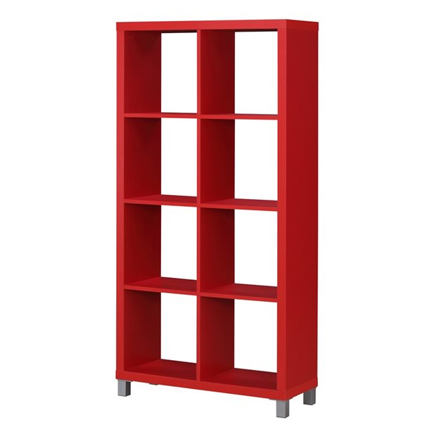 Ravenna Cube 2 x 4 Red Shelves Unit