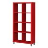 Ravenna Cube 2 x 4 Red Shelves Unit