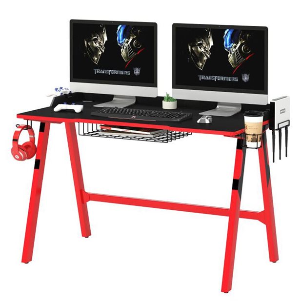 Espen Black-Red Gaming Desk 136,5 x 65 x 80,5