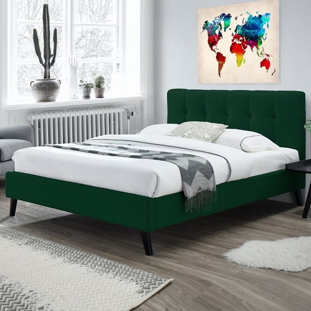 Bella Project Green Semidouble Bed 149 x 217 x 103