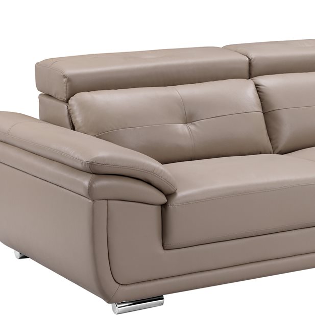 Christiano Leather Beige Right Corner Sofa