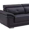 Christiano Leather Black Right Corner Sofa