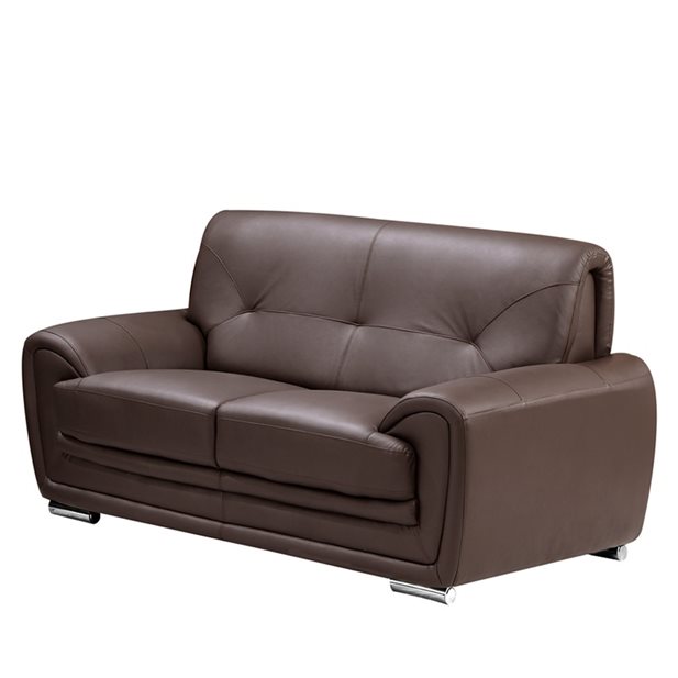 Biaggio Leather Brown 2 Seater Sofa