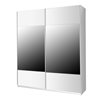 Ντουλάπα Δίφυλλη Dolly Mirror Λευκή 175 x 60 x 211