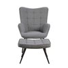 Astrid Antracite Armchair with Footstool