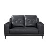 Savon Leather Black 2 Seater Sofa