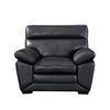 Rosalie Leather Black Armchair