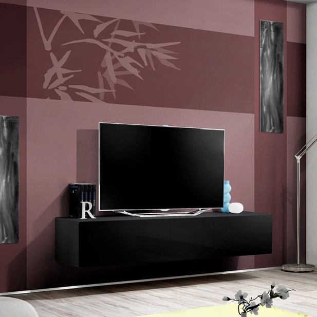 Έπιπλο TV Elita Μαύρο 160 x 40 x 30