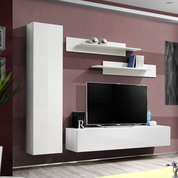 Dion White TV Wall Unit