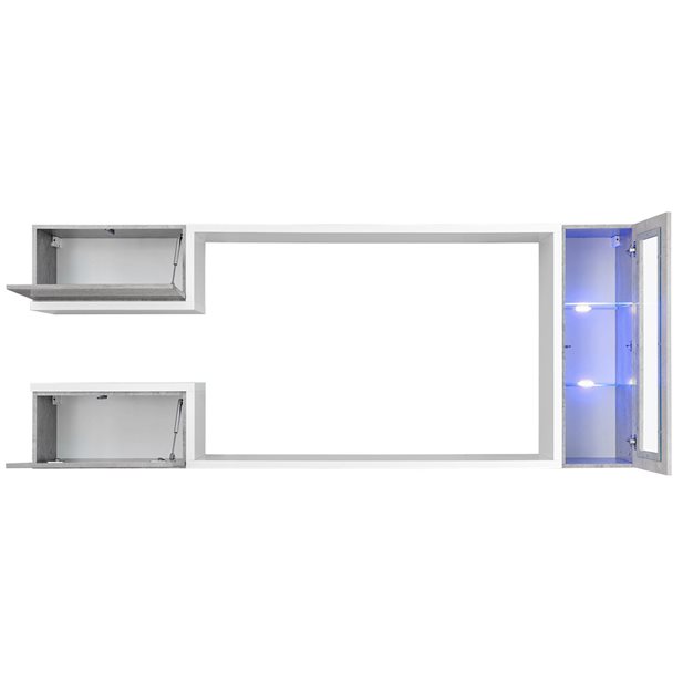 Messina White-Cement TV Wall Unit