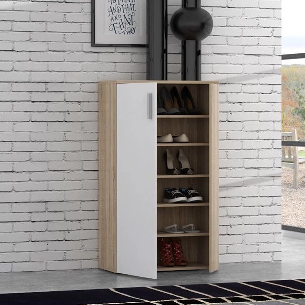 Inca White-Sonoma Shoe Cabinet