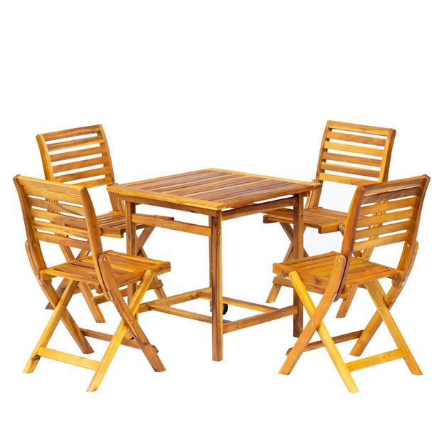 Luana Outdoor Acacia Wood Dining Table