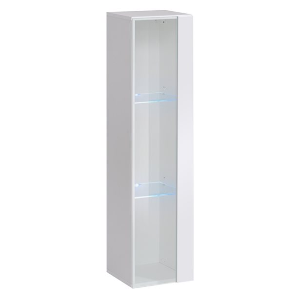 Glass Candy 3 White Shelf Cabinet