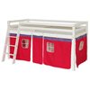 Charlie White Loft Bed with Pink Tent 198 x 129 x 110