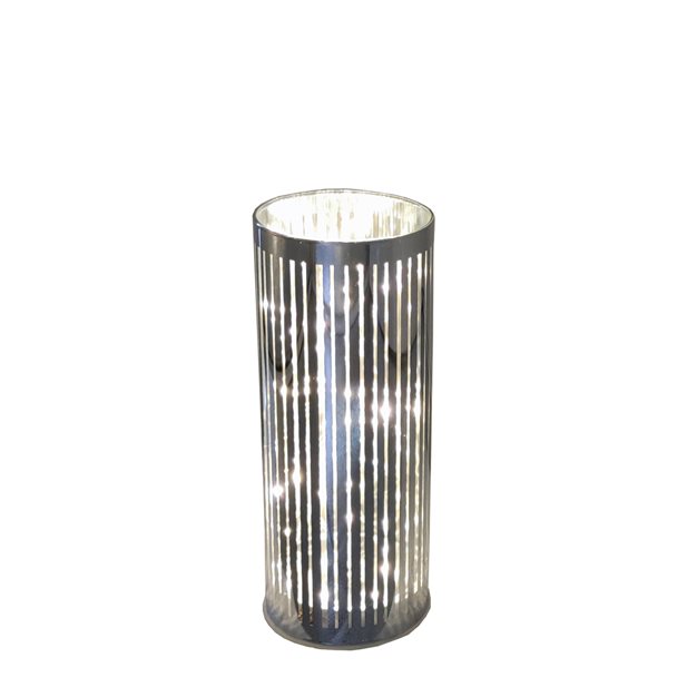 Διακοσμητικό Βάζο Με LED Siana Medium Ασημί 8 x 20