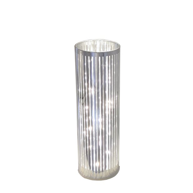 Διακοσμητικό Βάζο Με LED Siana Big Ασημί 8 x 25