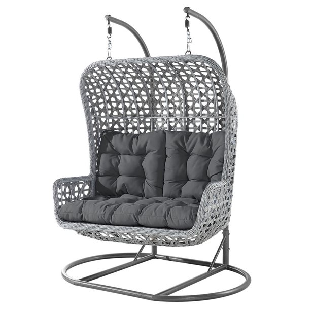 Paloma Grey Outdoor Double Hanging Armchair