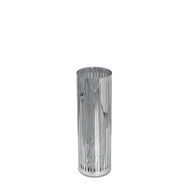 Διακοσμητικό Βάζο Με LED Carlina Short Ασημί 7 x 20