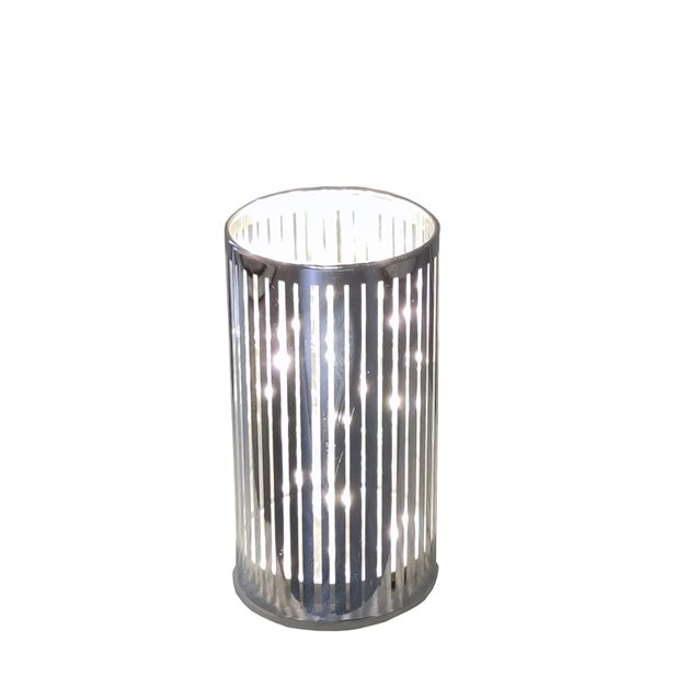 Διακοσμητικό Βάζο Με LED Siana Small Ασημί 8 x 15
