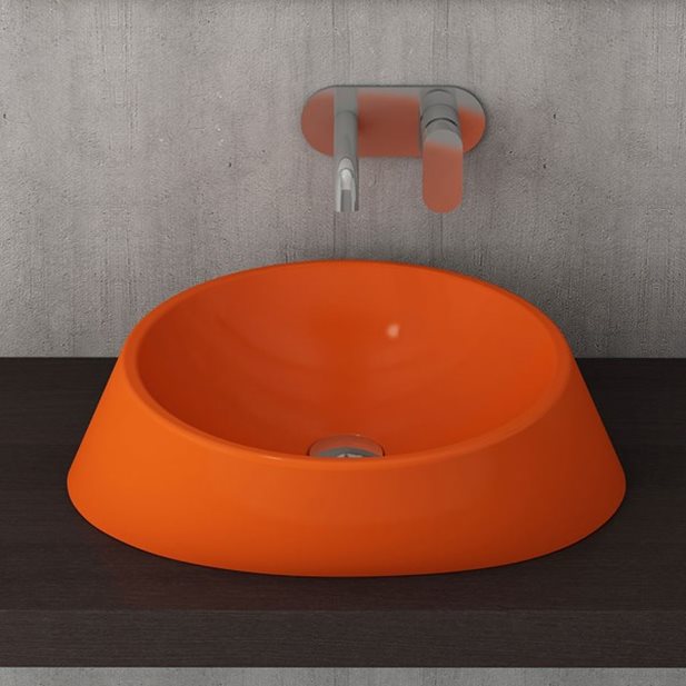 Studio Round Arancio Countertop Washbasin 55 x 44 x 14