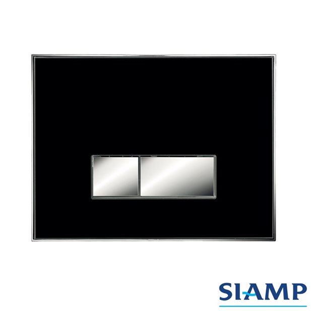 Dual Flush Plate Reflet 90 Black Siamp 111993