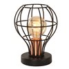 Wire Rose Gold Table Lamp with iron grid
