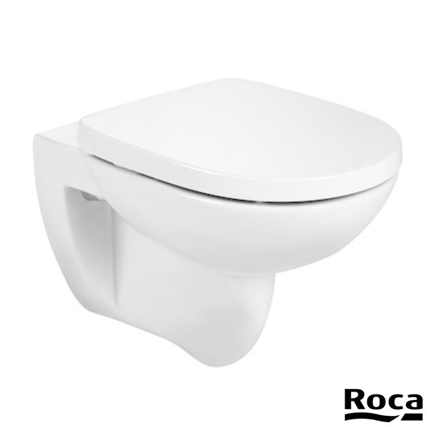 Wall Hung Toilet Set  Roca Debba Round Rimless A 346998000 54 x 35,5 x 34,5