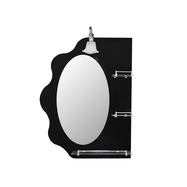 Cloud Black Bathroom Mirror with lighting
