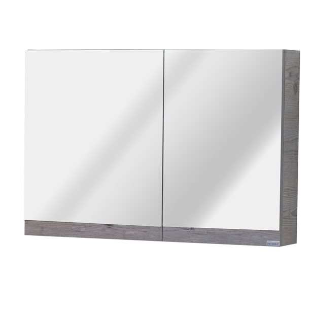 Bathroom Mirror Cabinet Alouette 75 Pine Grey 75 x 60 x 14