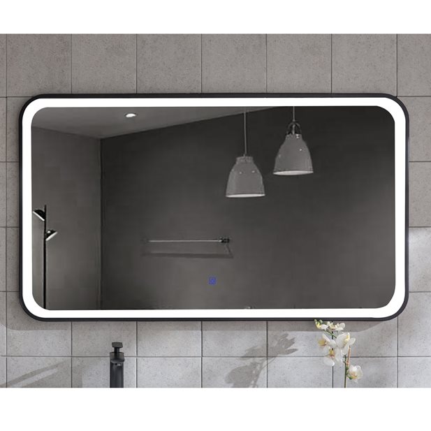 Led Bathroom Mirror Hilton  Black 100 100 x 70
