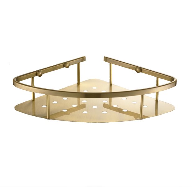 Hoek Gold Stainless Steel  Shower Corner Basket