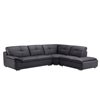 Alessandro Leather Black Right Corner Sofa