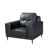 Savon Leather Black Armchair