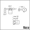 Roca Εσωτερικό Τμήμα Εντοιχισμένης Μπαταρίας Universal Chrome A525220603