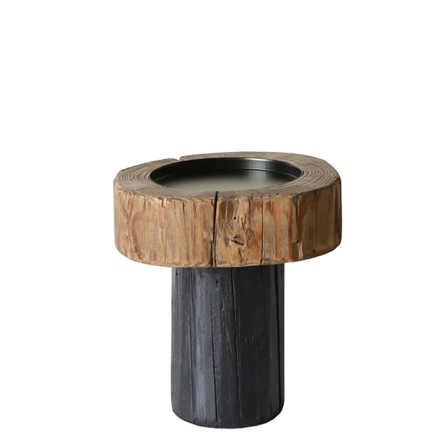 Nils Tall Wooden Candle Holder