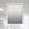 Καθρέπτης Μπάνιου LED Plaza Square Black 60 x 80