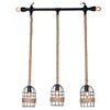 Metal Rope 3 Pendant Light with rope