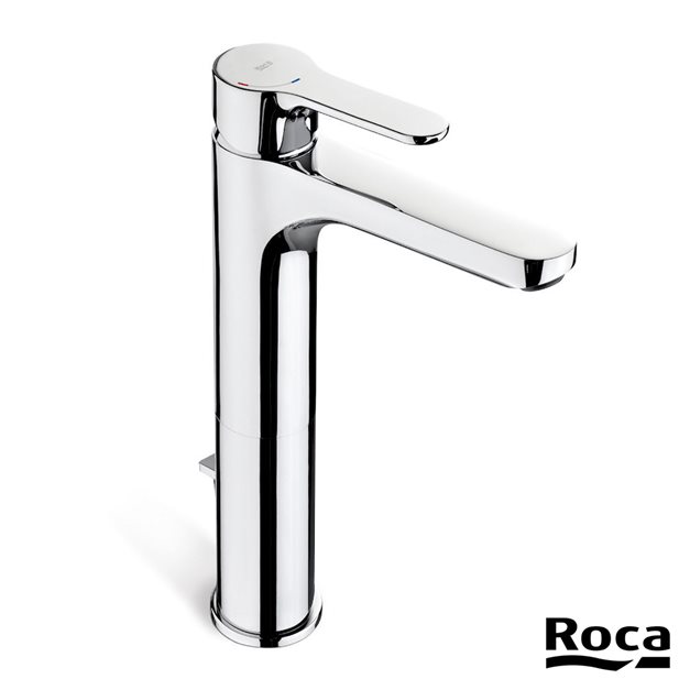 L20 High-Neck Washbasin Mixer With Pop Up Waste Roca A5A3C09C00