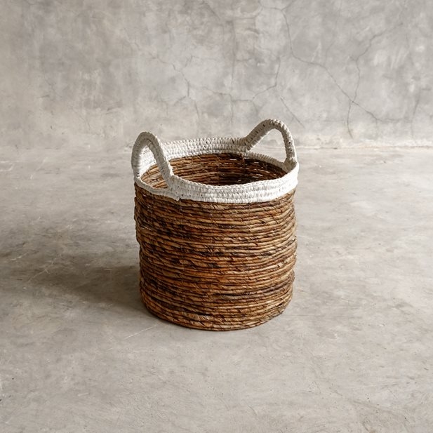 Simons Brown Large Rattan Wood Basket