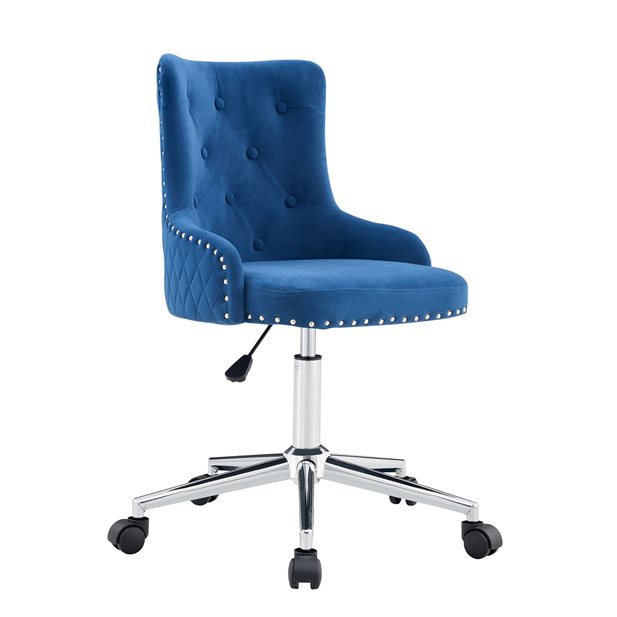 Καρέκλα Γραφείου Regent Velvet Μπλε 57 x 50 x 97