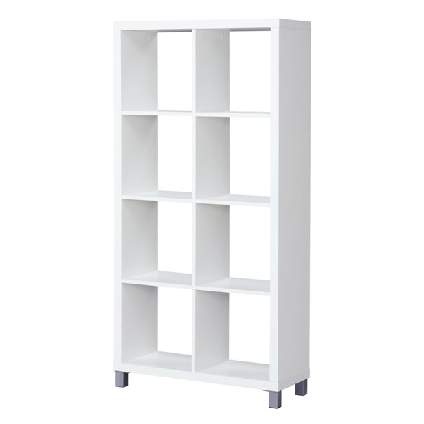 Ravenna Cube 2 x 4 White Shelves Unit