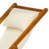 Lucia Plus Cream Outdoor Folding Deckchair