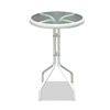 Manolo Round White Outdoor Table