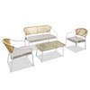 Valentino White-Brown Outdoor Lounge Set