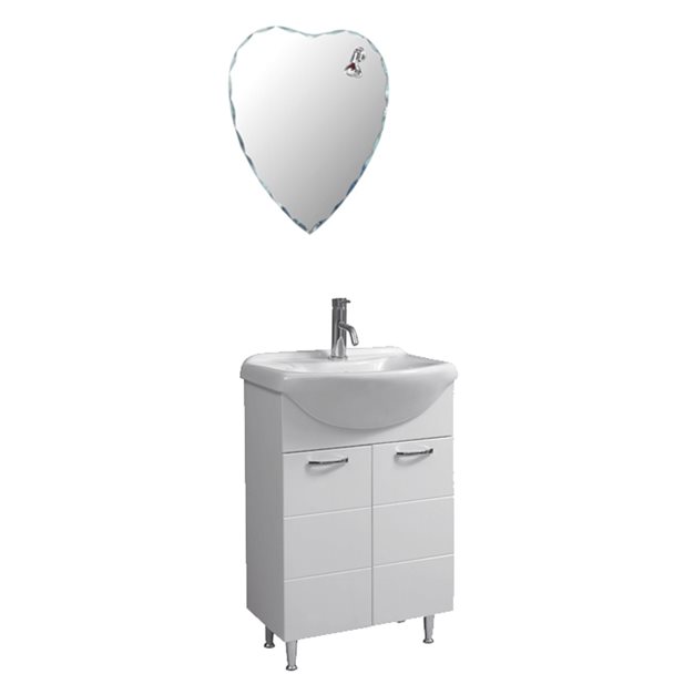 Bathroom Floorstanding Furniture Europa 55 - Heart Mirror