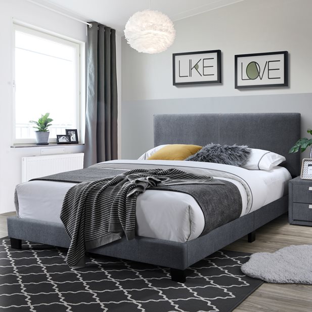 Benna Grey Semidouble Bed 149 x 207.5 x 99.5