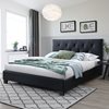 Martina Black Semidouble Bed 145 x 224,5 x 91