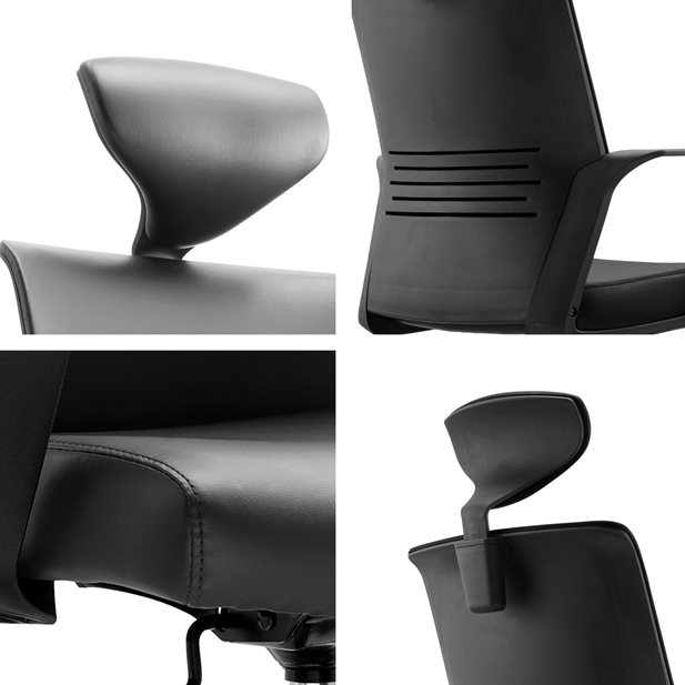 Διευθυντική Καρέκλα Enza Executive Μαύρη 62 x 65.5 x 111.5/121.5